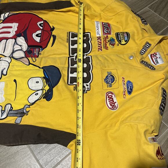 Chase Authentics M&M’s Jacket Yellow/Brown Size 3XL NASCAR Racing - Picture 15 of 16